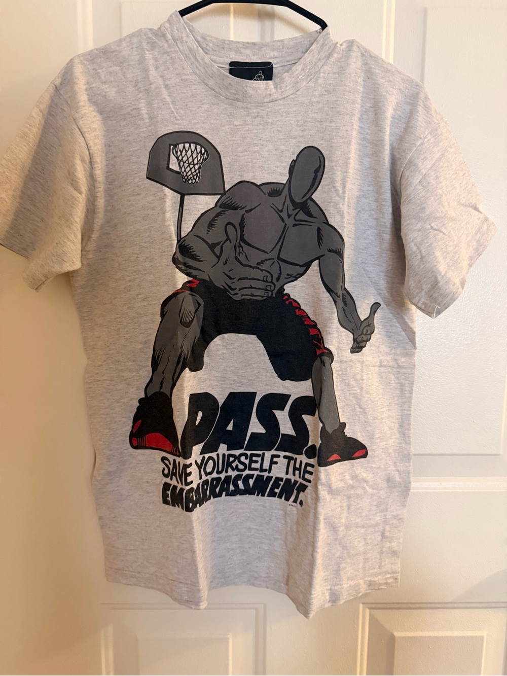 And1 Gray Graphic Basketball Tee with Black and White Print